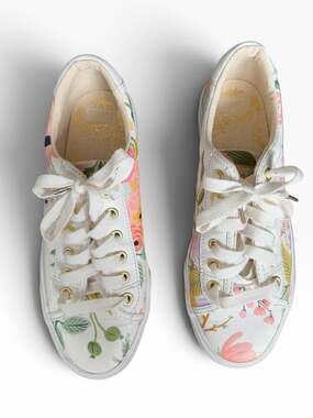 Keds x Rifle Paper Co Kickstart Floral Leather Sneakers Size 7